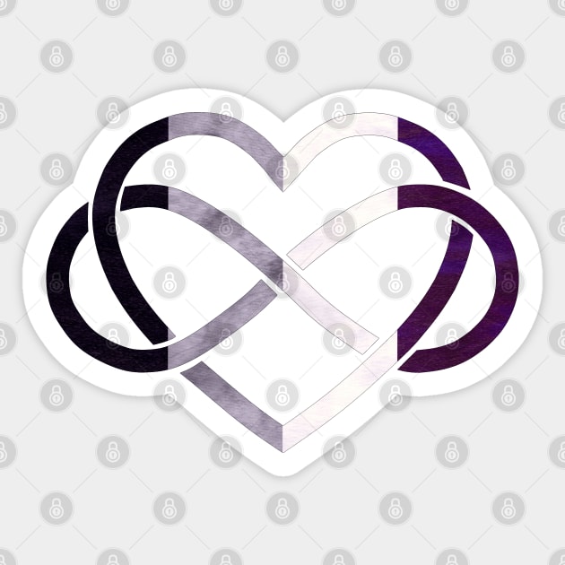 Polyamory Heart - Asexual Pride Sticker by Tiger Torre